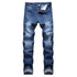 Comfy Men's Ripped Jeans Casual Mid Waisted Urban Jeans Pants